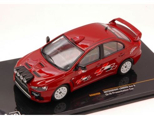 Ixo model RAM450 MITSUBISHI LANCER EVO X GR.N PRESENTATION CAR 1:43 Modellino