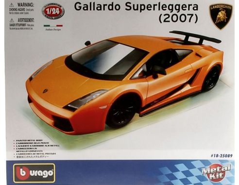 Bburago BU25089 LAMBORGHINI GALLARDO SUPERLEGGERA 2007 KIT 1:24 Modellino