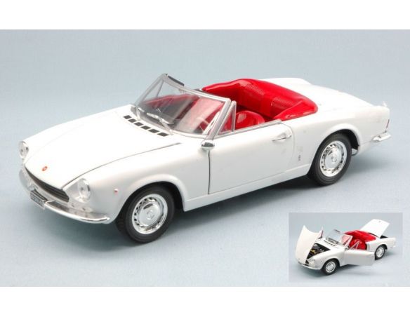 Nostalgie NT037 FIAT 124 SPORT SPIDER 1400 1967 WHITE 1:24 Modellino
