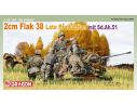 Dragon D6546 FLAK 38 2 CM LATE PROD.MIT SD.AH51 KIT 1:35 Modellino