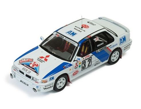 Ixo model RAC231 MITSUBISHI GALANT N.32 18th MONTE CARLO 1990 M.GERBER-P.THUL 1:43 Modellino