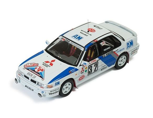 Ixo model RAC231 MITSUBISHI GALANT N.32 18th MONTE CARLO 1990 M.GERBER-P.THUL 1:43 Modellino