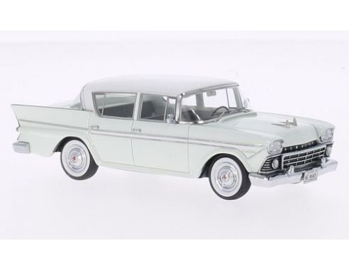 Neo Scale Models NEO44665 RAMBLER CUSTOMS SIX SEDAN LIGHT TURQUOIS/WHITE 1:43 Modellino
