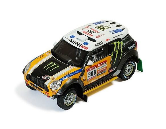 Ixo model RAM573 MINI ALL 4 N.305 2nd DAKAR 2012 J.ROMA-M.PERIN 1:43 Modellino