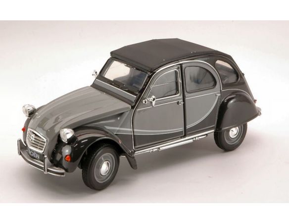 Welly WE4009G CITROEN 2 CV CHARLESTON 1980 GREY/BLACK 1:24 Modellino