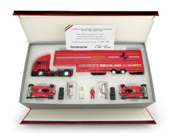 Brumm BMRTS05 RACE F1 TRANSPORTER SET S.MARINO GP 1982 ED.LIM.PCS 500 1:43 Modellino