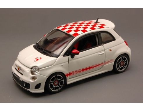 Bburago BU22111W FIAT NUOVA 500 ABARTH 2008 WHITE 1:24 Modellino