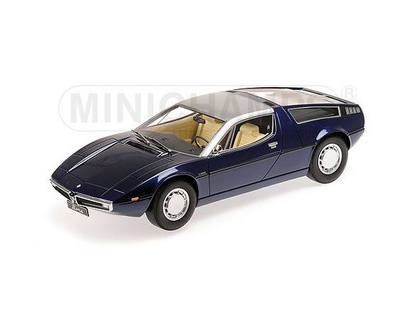 MINICHAMPS 107123720 MASERATI BORA 1970 DARK BLUE METALLIC Modellino