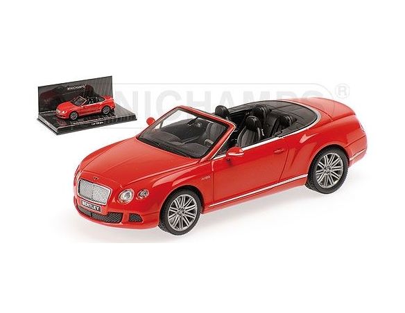Minichamps PM436139061 BENTLEY CONTINENTAL GT SPEED CABRIO ST.JAMES 2012 RED 1:43 Modellino