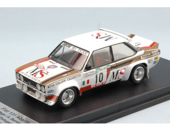 Trofeu TFRRAL28 FIAT 131 ABARTH N.10 ACCIDENT PORTUGAL 1980 BETTEGA-BERNACCHINI 1:43 Modellino