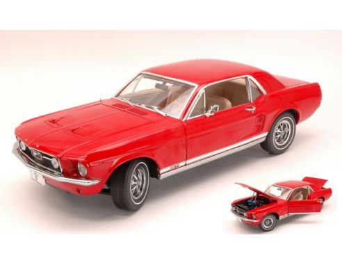 Greenlight GREEN50842 FORD MUSTANG GT 1967 RED 1:18 Modellino