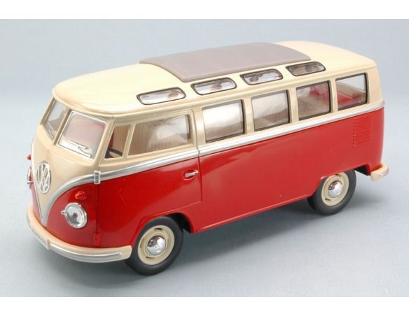 Hot Wheels KT27394R VW SAMBA BUS 1962 RED/WHITE 1:24 Modellino