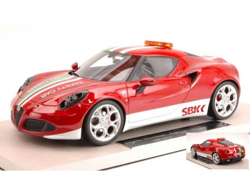 TopMarques TOP010 ALFA ROMEO 4C OFFICIAL SAFETY CAR SUPERBIKE 2014 1:18 Modellino