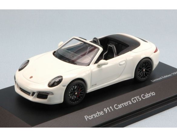 Schuco SH7576 PORSCHE 911 CARRERA GTS CABRIO WHITE 1:43 Modellino