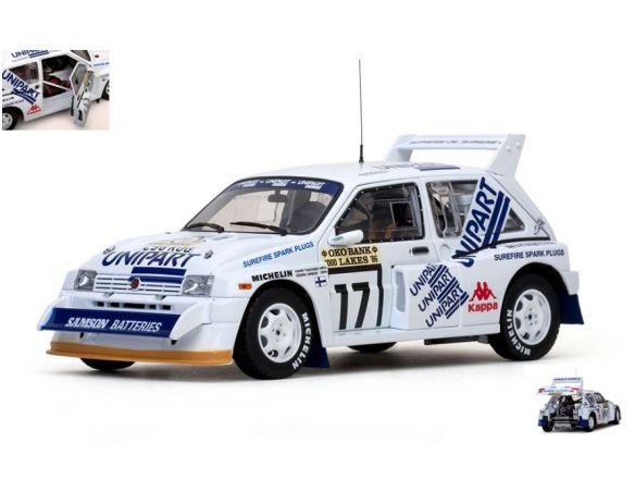 SunStar SS5535 MG METRO 6R4 N.17 8th 1000 LAKES RALLY 1986 H.TOIVONEN-C.WREDE 1:18 Modellino