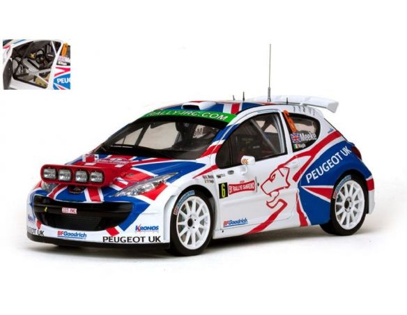SunStar SS5437 PEUGEOT 207 S2000 N.6 WINNER SANREMO 2009 K.MEKE-P.NAGLE 1:18 Modellino