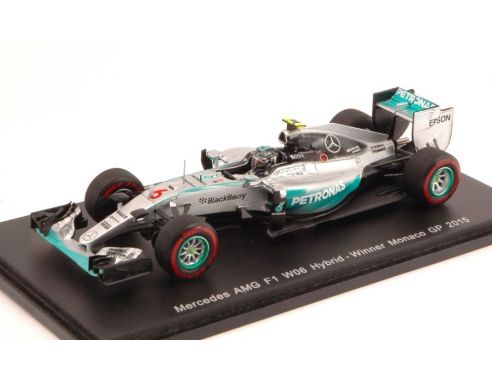 Spark Model S4601 MERCEDES F1 W06 N.ROSBERG 2015 N.6 WINNER MONACO GP 1:43 Modellino