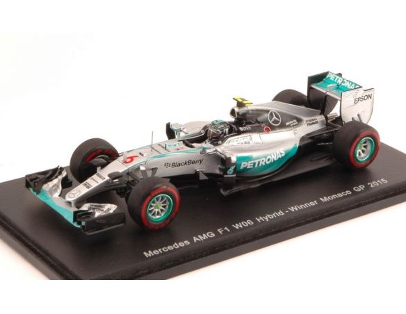 Spark Model S4601 MERCEDES F1 W06 N.ROSBERG 2015 N.6 WINNER MONACO GP 1:43 Modellino