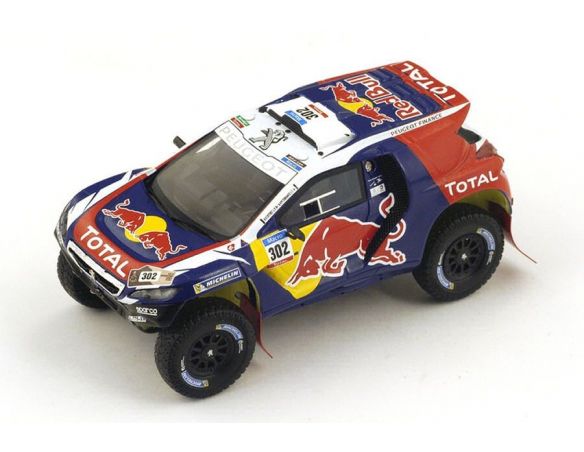 Spark Model S4454 PEUGEOT DKR N.302 DAKAR RALLY 2015 S.PETERHANSEL-J.P.COTTRET 1:43 Modellino