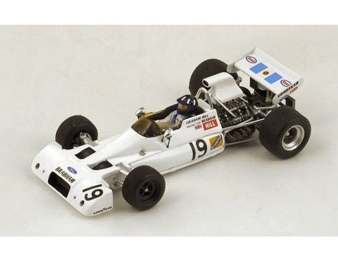 Spark Model S4340 BRABHAM BT33 G.HILL 1972 N.19 6th SOUTH AFRICAN GP 1:43 Modellino