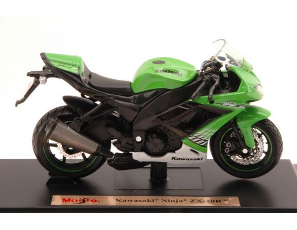 Maisto MI10004GR KAWASAKI NINJA ZX-10R GREEN 1:18 Modellino