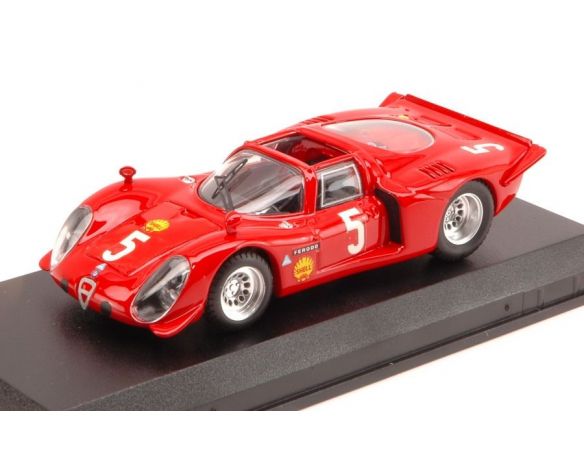 Best Model BT9585 ALFA ROMEO 33.2 SPYDER N.5 WINNER MONTLHERY 1969 LARROUSSE-VERRIER 1:43 Modellino