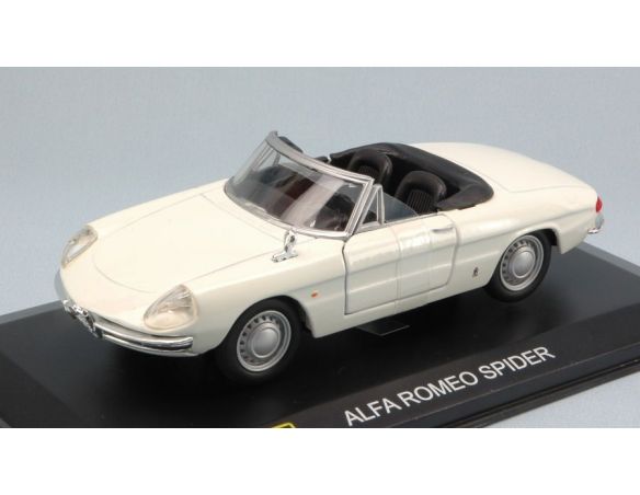 Bburago BU43211W ALFA ROMEO SPIDER DUETTO OSSO DI SEPPIA 1966 WHITE 1:32 Modellino