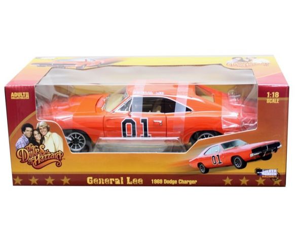 Auto World AMM964 GENERALE LEE DUKES OF HAZZARD DODGE CHARGER 1969 1:18 Demaged