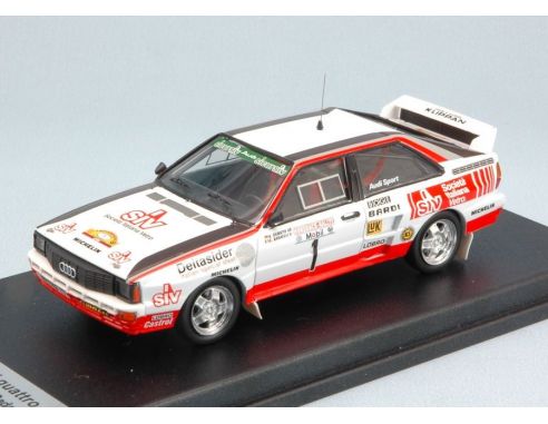 Trofeu TFDERY01 AUDI QUATTRO N.1 2nd HUNSRUCK RALLYE 1985 H.DEMUTH-E.RADAELLI 1:43 Modellino