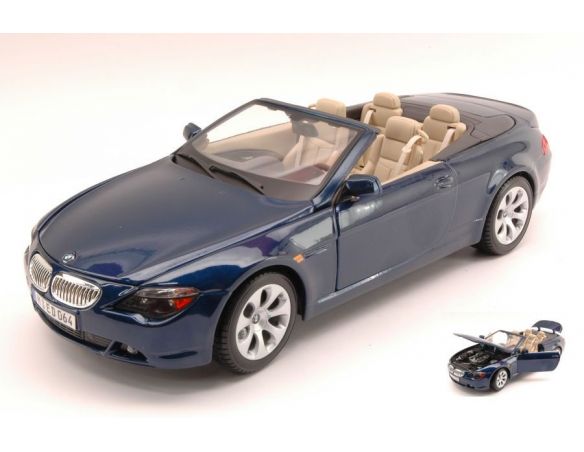 Maisto MI31111BL BMW 645 CI CONVERTIBLE 2004 BLUE1:18 Modellino