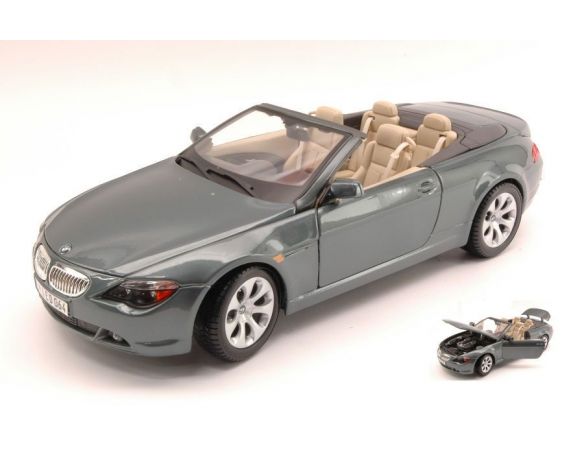 Maisto MI31111GM BMW 645 CI CONVERTIBLE 2004 GREY METALLIC 1:18 Modellino