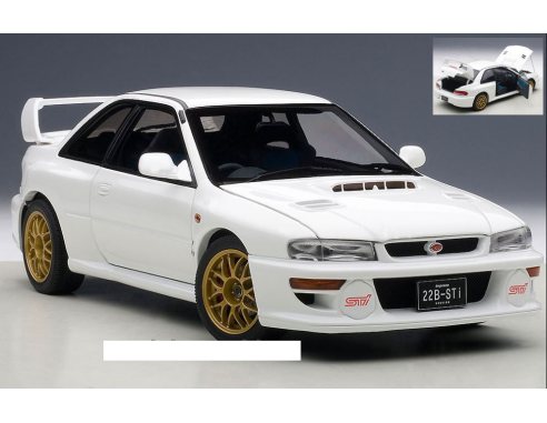 Auto Art / Gateway AA78605 SUBARU IMPREZA 22B 1998 UP-GRADED VERSION WHITE 1:18 Modellino