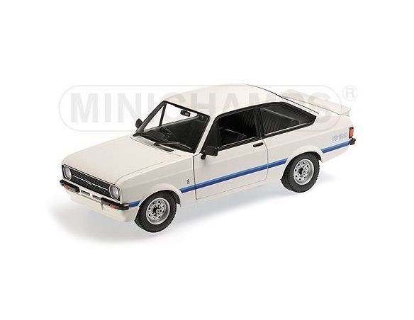 Minichamps PM150084470 FORD ESCORT II RS 1800 1975 WHITE 1:18 Modellino