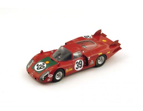 Spark Model S18129 ALFA ROMEO 33/2 N.39 4th LM 1968 I.GIUNTI-G.GALLI 1:18 Modellino