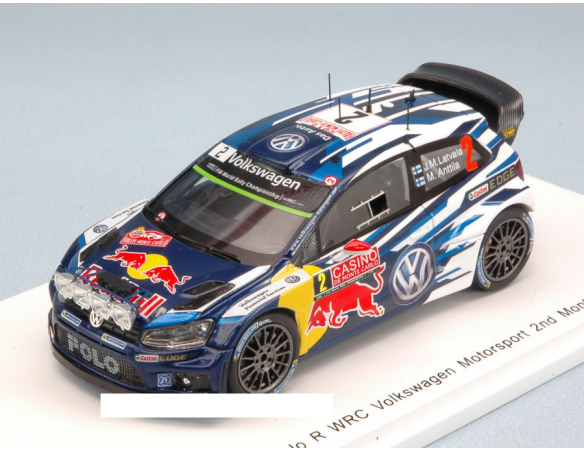 Spark Model S4502 VW POLO R WRC N.2 2nd MONTE CARLO 2015 J.M.LATVALA-M.ANTTILA 1:43 Modellino