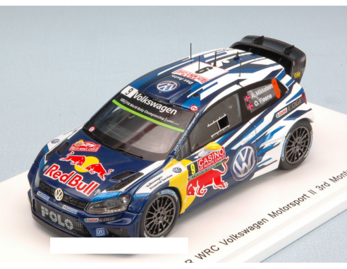 Spark Model S4507 VW POLO R WRC N.9 3rd MONTE CARLO 2015 A.MIKKELSEN-O.FLOENE 1:43 Modellino