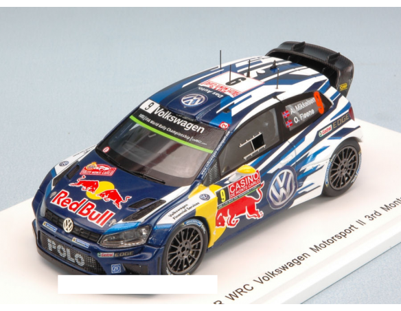 Spark Model S4507 VW POLO R WRC N.9 3rd MONTE CARLO 2015 A.MIKKELSEN-O.FLOENE 1:43 Modellino