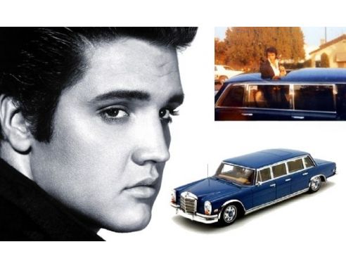True Scale Miniatures TSM144339 MERCEDES 600 PULLMAN 1969 BLUE ELVIS PRESLEY 1:43 Modellino