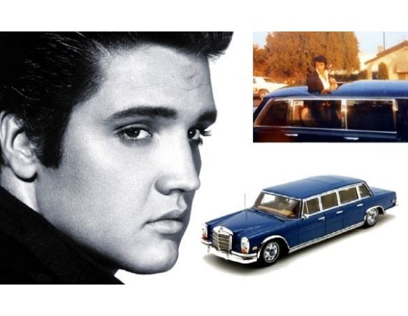 True Scale Miniatures TSM144339 MERCEDES 600 PULLMAN 1969 BLUE ELVIS PRESLEY 1:43 Modellino