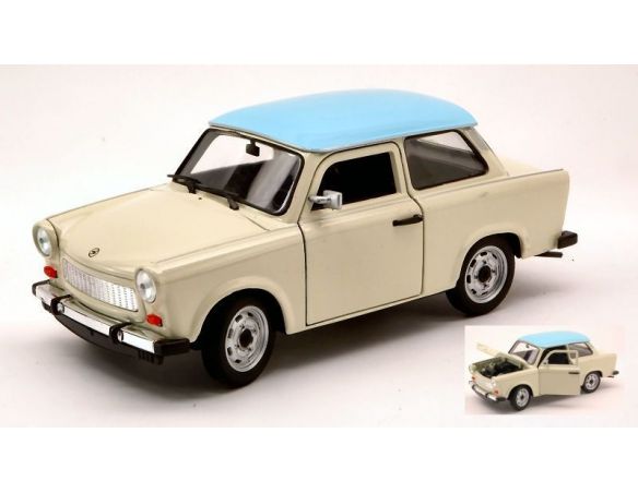 Welly WE0216 TRABANT 601 BEIGE/LIGHT BLUE 1:24 Modellino