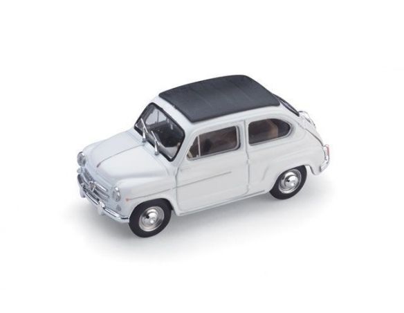 Brumm BM0318-12 FIAT 600D TRASFORMABILE CHIUSA 1960 BIANCO 1:43 Modellino