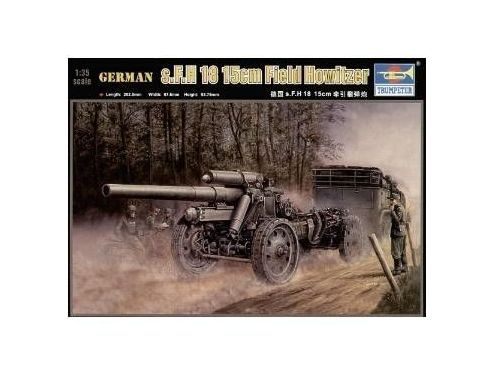 TRUMPETER 02304 GERMAN 15cm S.FH 18 FIELD HOWITZER Modellino