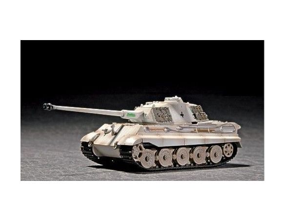 TRUMPETER 07292 KING TIGER PORSCHE TURRET WITH ZIMMERIT Modellino