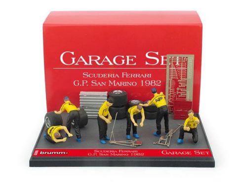 Brumm BMGS07 GARAGE SET SCUDERIA FERRARI 1982 S.MARINO GP ED.LIM.PCS 250 1:43 Modellino