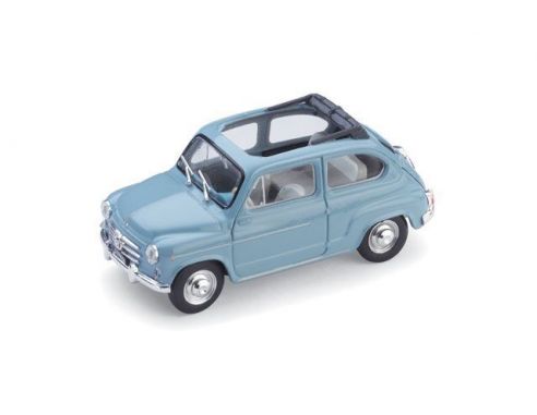 Brumm BM0317-08 FIAT 600 D BERLINA 1960 TRASFORMABILE APERTA AZZURRO CENERE 1:43 Modellino