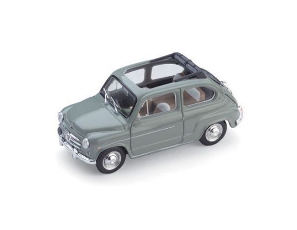 Brumm BM0317-06 FIAT 600 D BERLINA 1960 TRASFORMABILE APERTA VERDE 1:43 Modellino