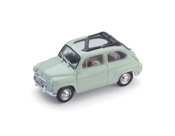 Brumm BM0317-05 FIAT 600 D BERLINA 1960 TRASFORMABILE APERTA VERDE CHIARO 1:43 Modellino