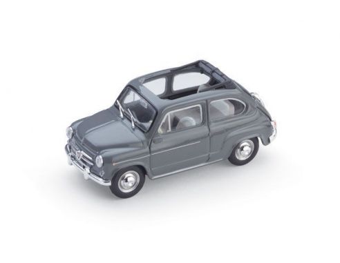 Brumm BM0317-04 FIAT 600 D BERLINA 1960 TRASFORMABILE APERTA GRIGIO SCURO 1:43 Modellino
