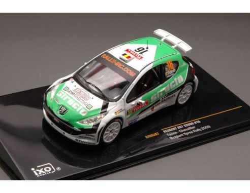 Ixo model RAM387 PEUGEOT 207 S2000 N.16 BELGIUM YPRES RALLY 2009 1:43 Modellino