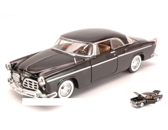 Motormax MTM73302BK CRYSLER C300 1955 BLACK 1:24 Modellino